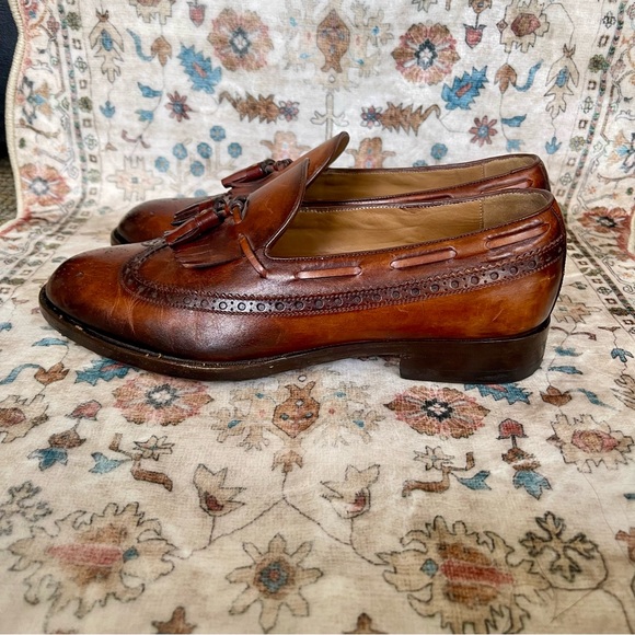 Gucci Brown Leather Tassel Loafers - Picture 9 of 12